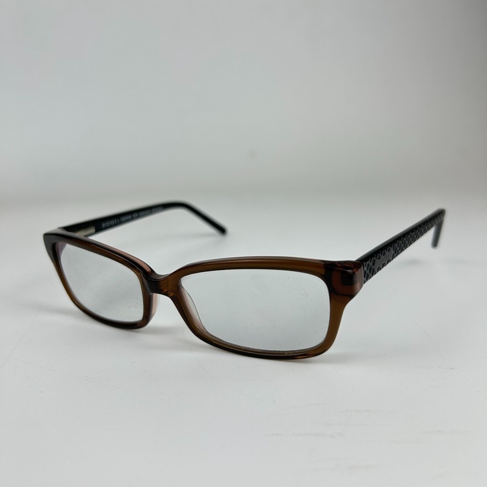 Ellen Tracy Womens Eyeglasses Frame Navari Brown Plastic Full Rim 51-15-135 mm